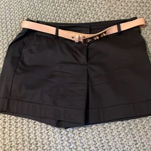 Black xoxo dress shorts with belt worn one time